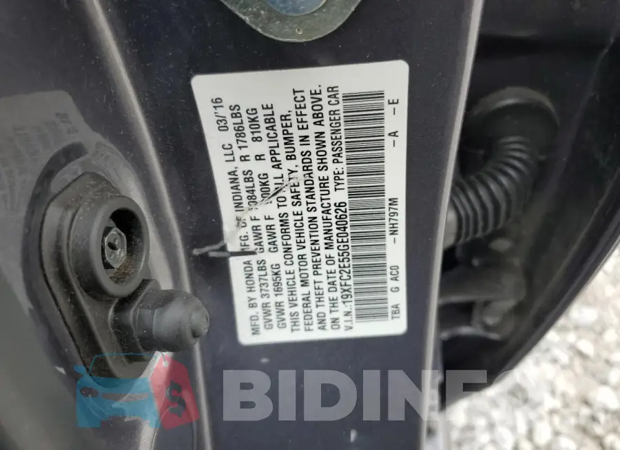 19XFC2E55GE040626 Photo# 12