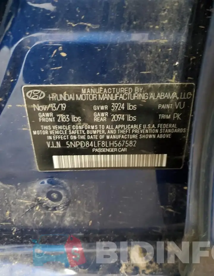 5NPD84LF8LH567582 Photo# 12