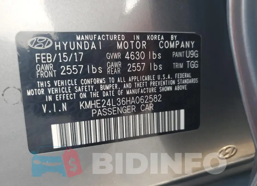 KMHE24L36HA062582 Photo# 12