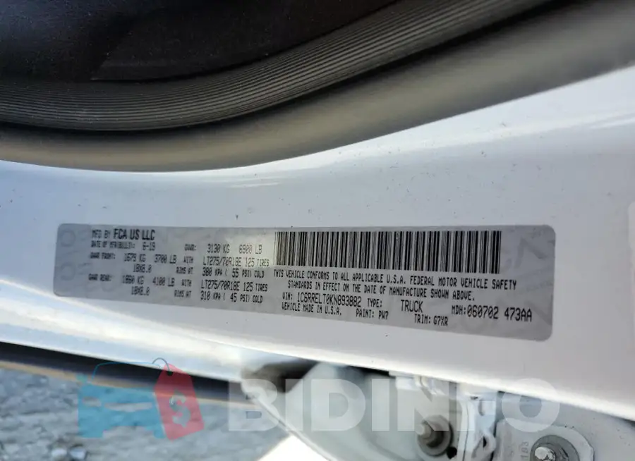 1C6RRELT0KN893882 Photo# 12