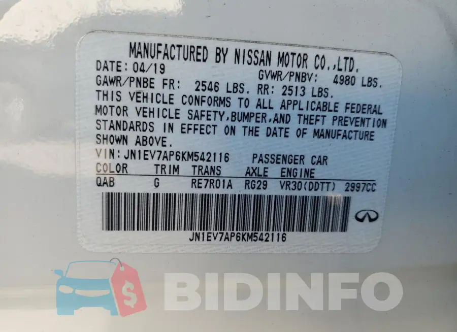JN1EV7AP6KM542116 Photo# 12