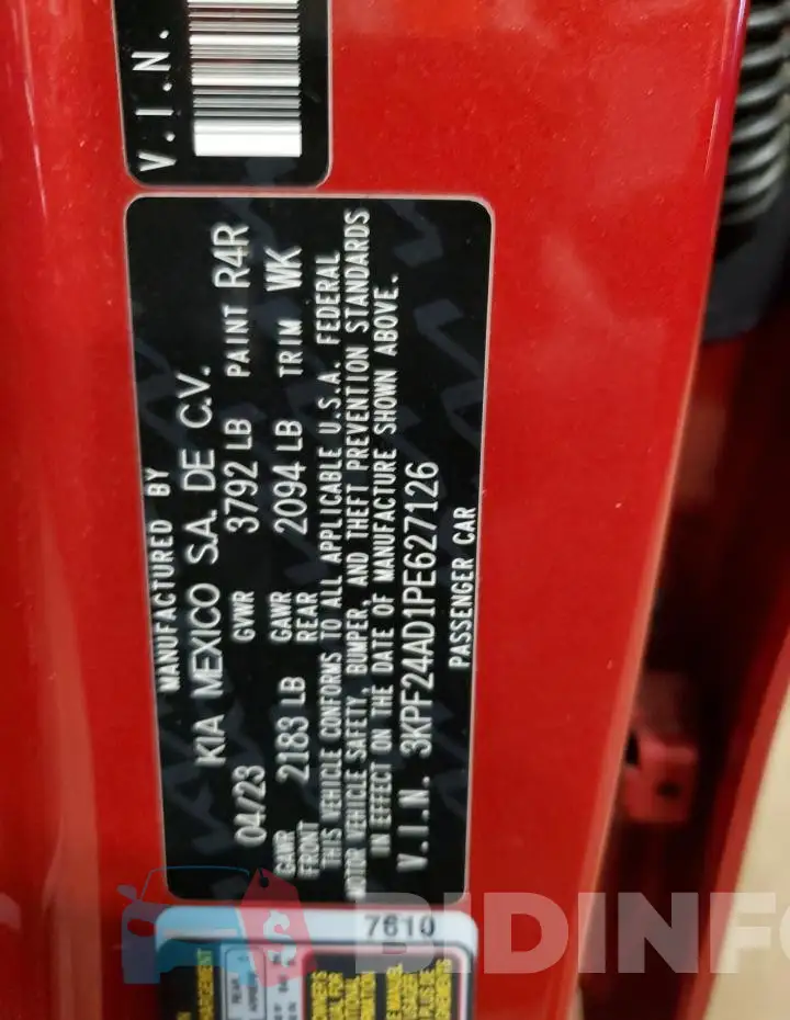 3KPF24AD1PE627126 Photo# 12