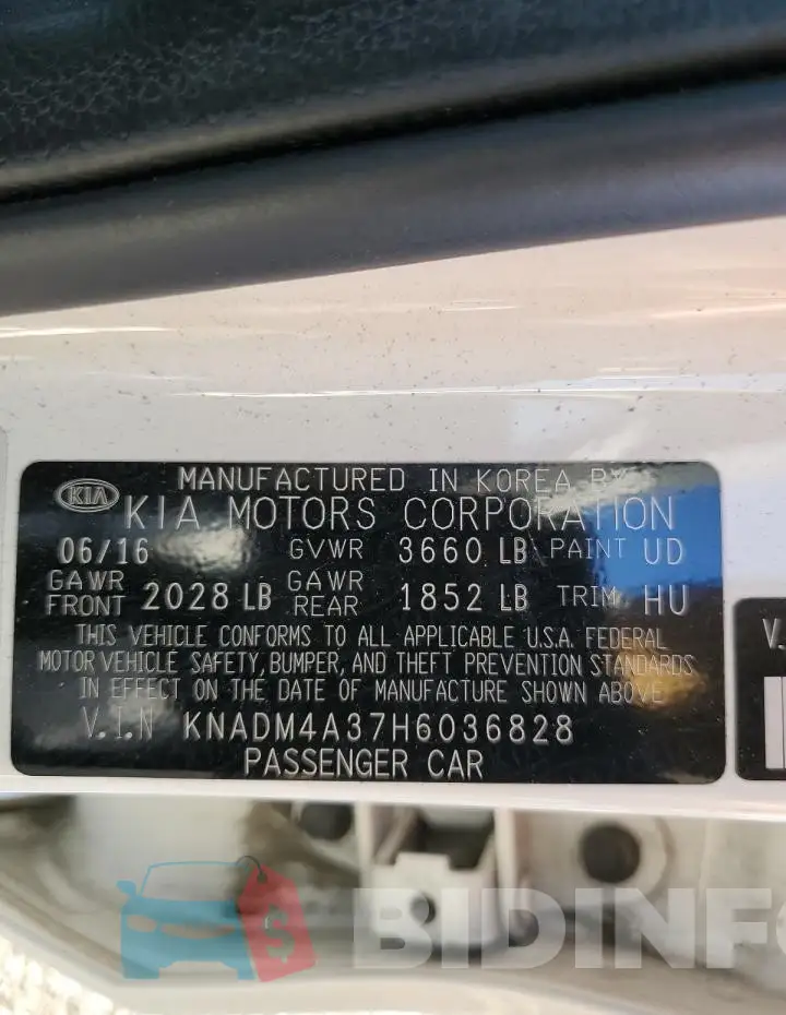 KNADM4A37H6036828 Photo# 13