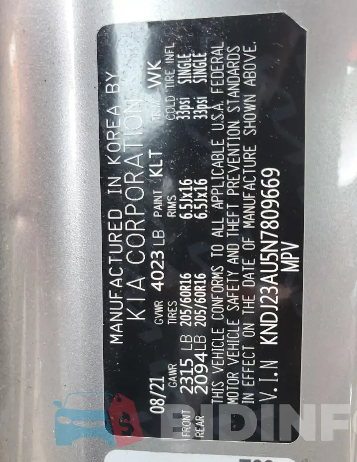 KNDJ23AU5N7809669 Photo# 12