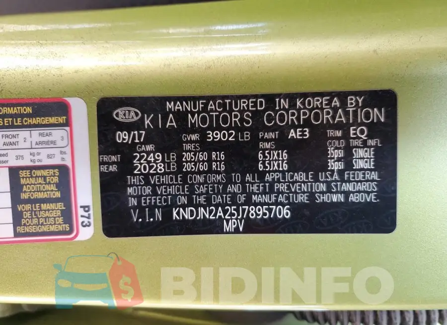 KNDJN2A25J7895706 Photo# 12