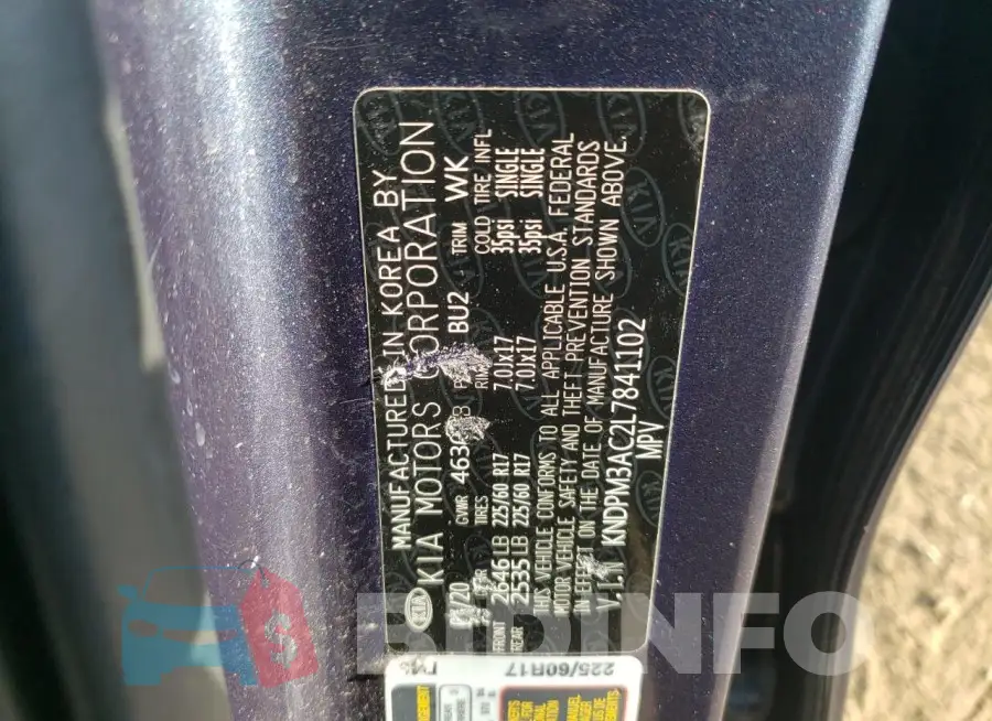 KNDPM3AC2L7841102 Photo# 13