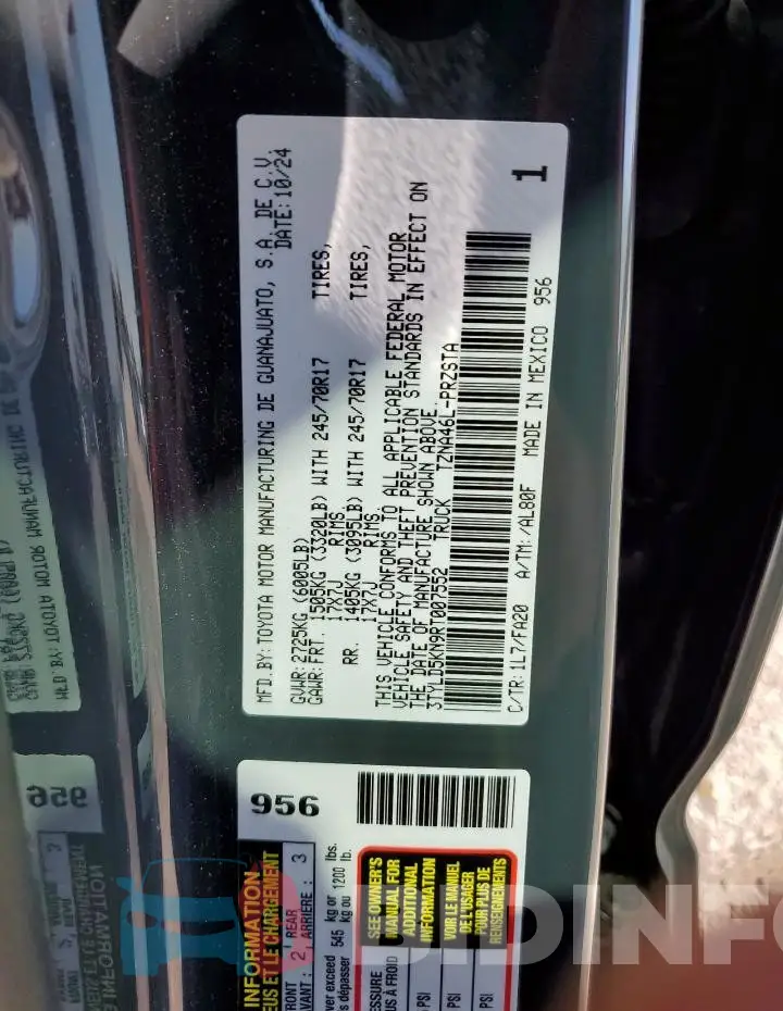 3TYLD5KN9RT007552 Photo# 13