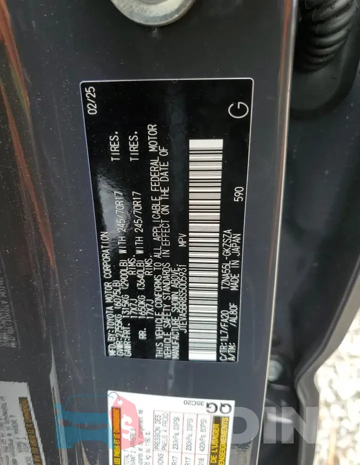JTEVA5BR8S5005931 Photo# 13