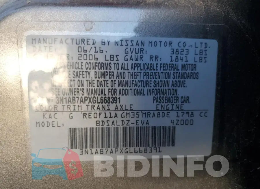 3N1AB7APXGL668391 Photo# 12