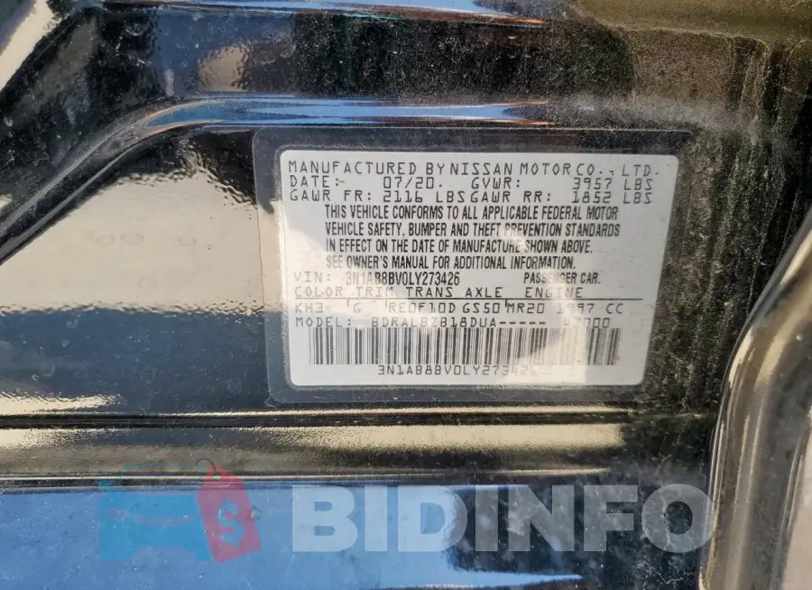 3N1AB8BV0LY273426 Photo# 12