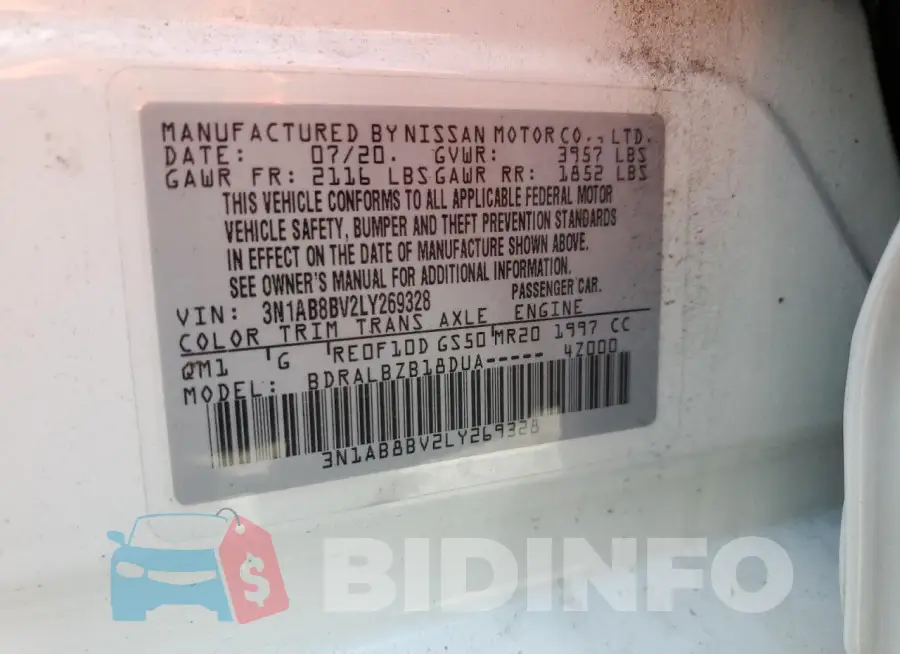 3N1AB8BV2LY269328 Photo# 12