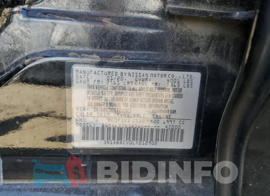 3N1AB8CV0LY212902 Photo# 12