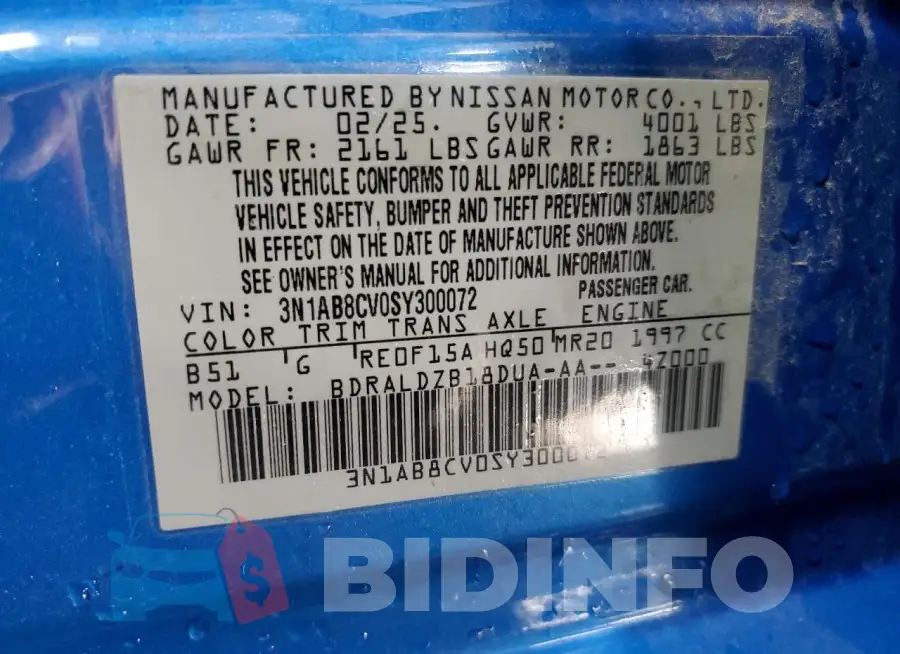 3N1AB8CV0SY300072 Photo# 13