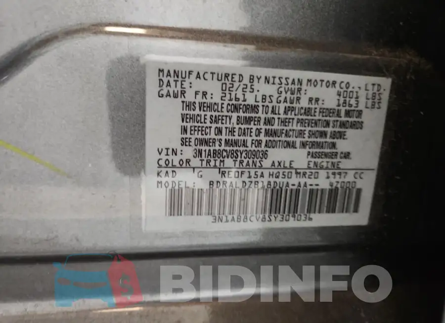 3N1AB8CV8SY309036 Photo# 12
