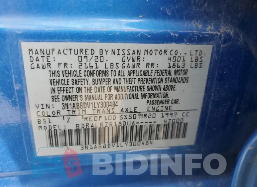3N1AB8DV1LY300484 Photo# 12