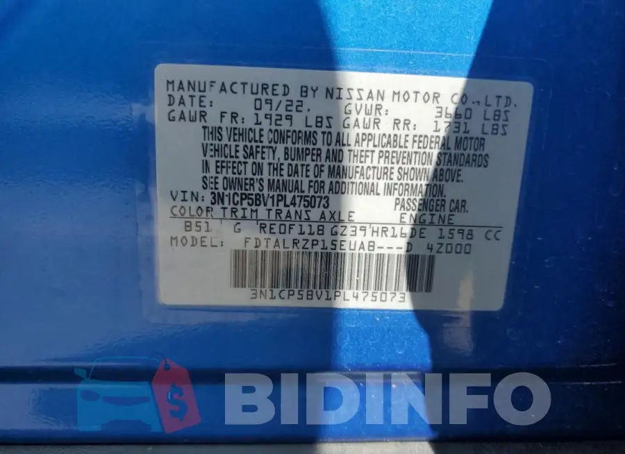 3N1CP5BV1PL475073 Photo# 13