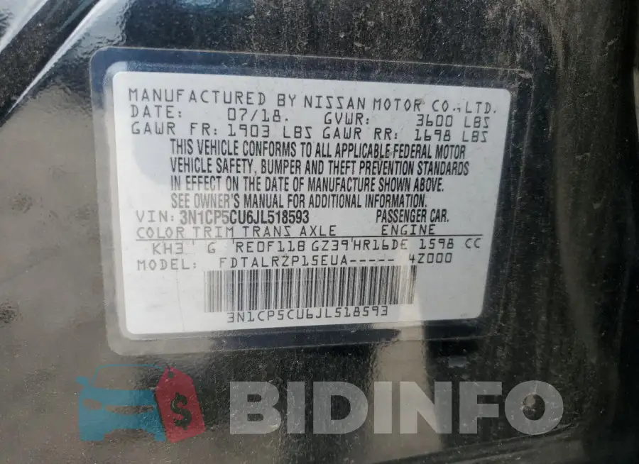 3N1CP5CU6JL518593 Photo# 13