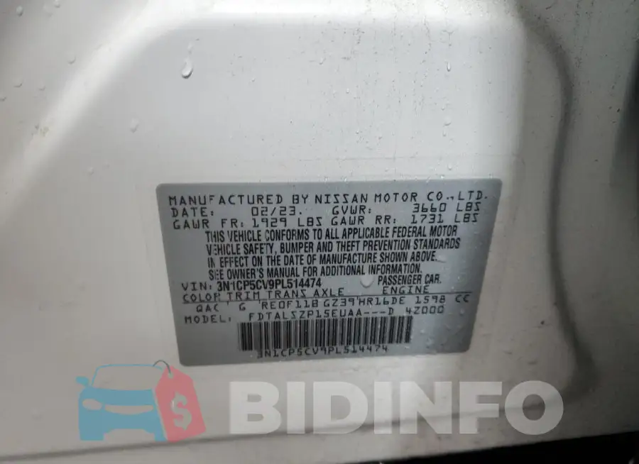 3N1CP5CV9PL514474 Photo# 13