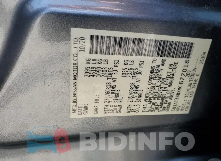 5N1AT3BBXMC677018 Photo# 13