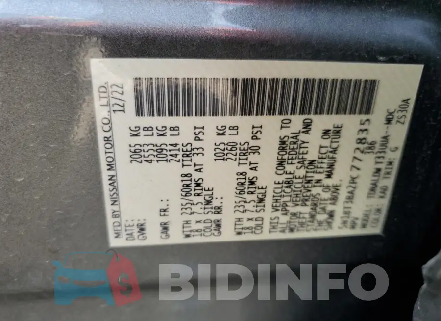 5N1BT3BA2PC772835 Photo# 13