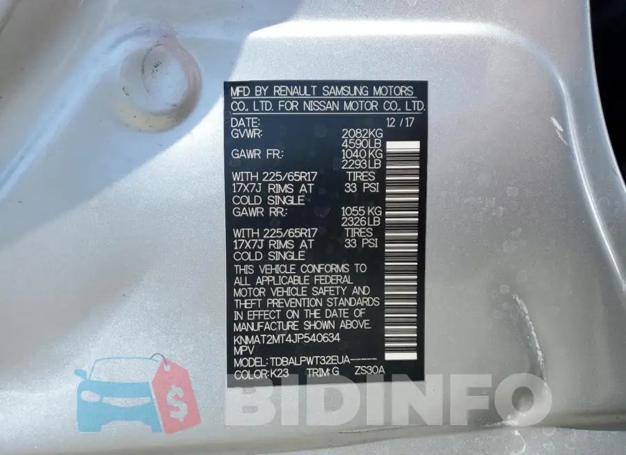 KNMAT2MT4JP540634 Photo# 14