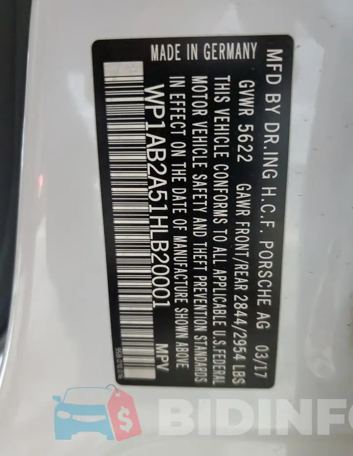 WP1AB2A51HLB20001 Photo# 13