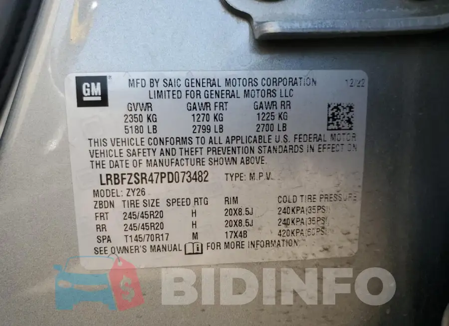 LRBFZSR47PD073482 Photo# 13