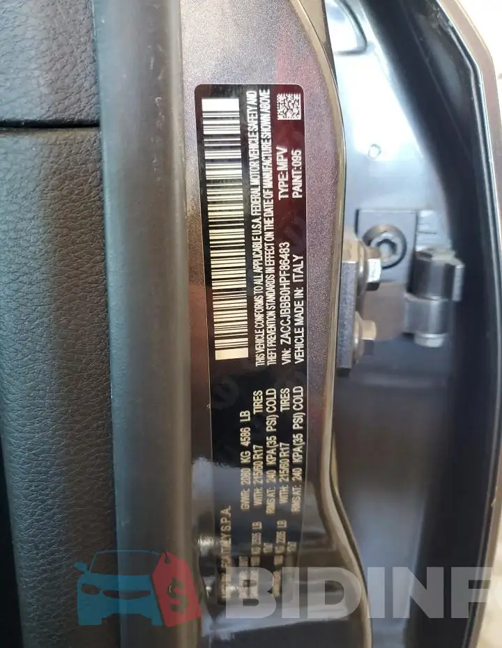 ZACCJBBB0HPF86483 Photo# 13