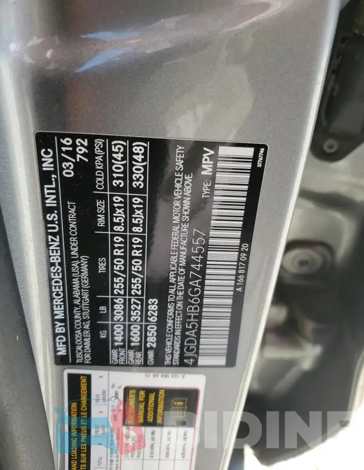 4JGDA5HB6GA744557 Photo# 13
