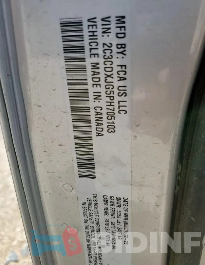 2C3CDXJG5PH705103 Photo# 13