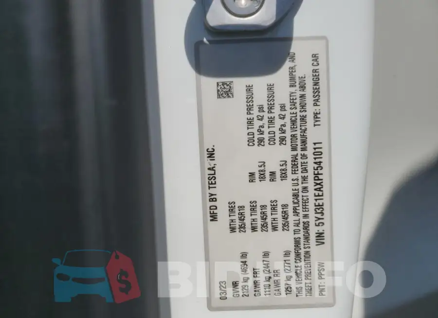 5YJ3E1EAXPF541011 Photo# 13