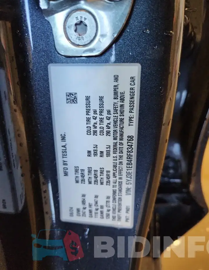 5YJ3E1EB4RF834768 Photo# 13