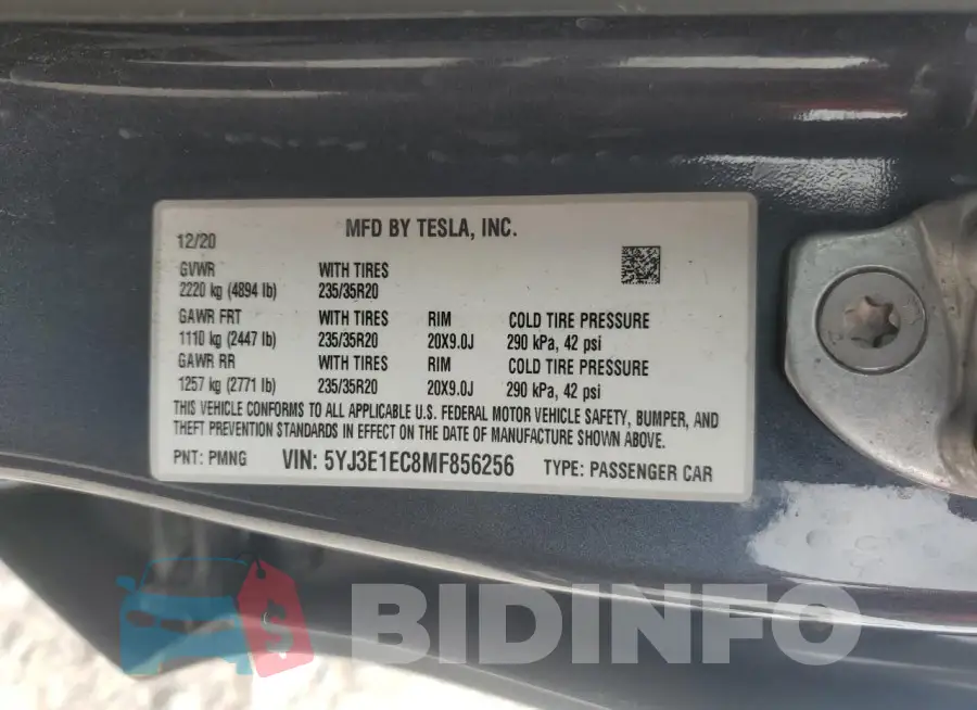 5YJ3E1EC8MF856256 Photo# 12