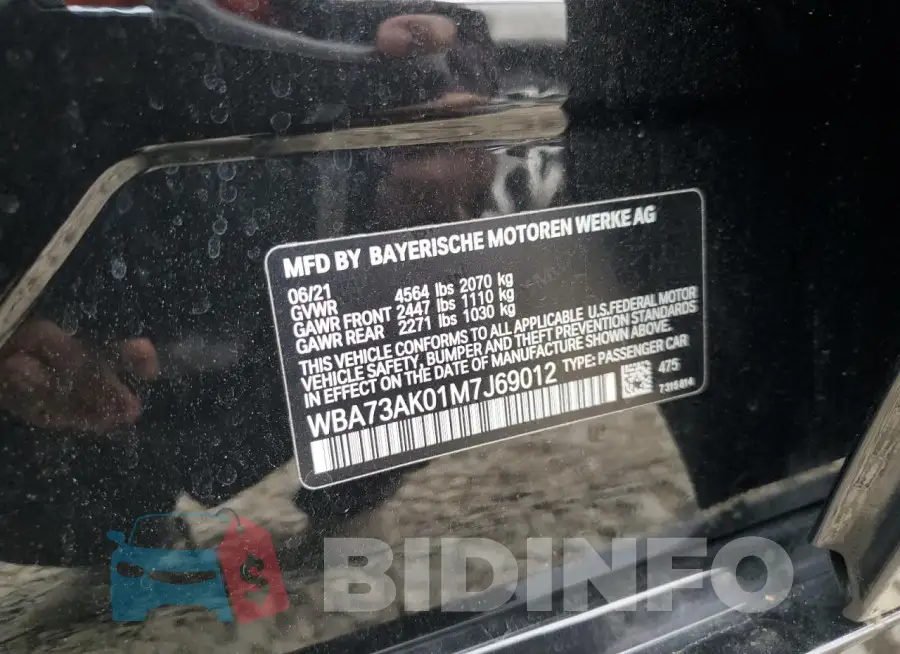 WBA73AK01M7J69012 Photo# 13