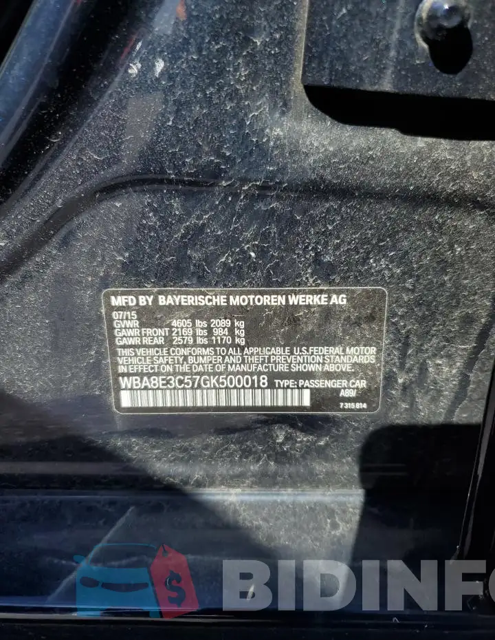 WBA8E3C57GK500018 Photo# 12