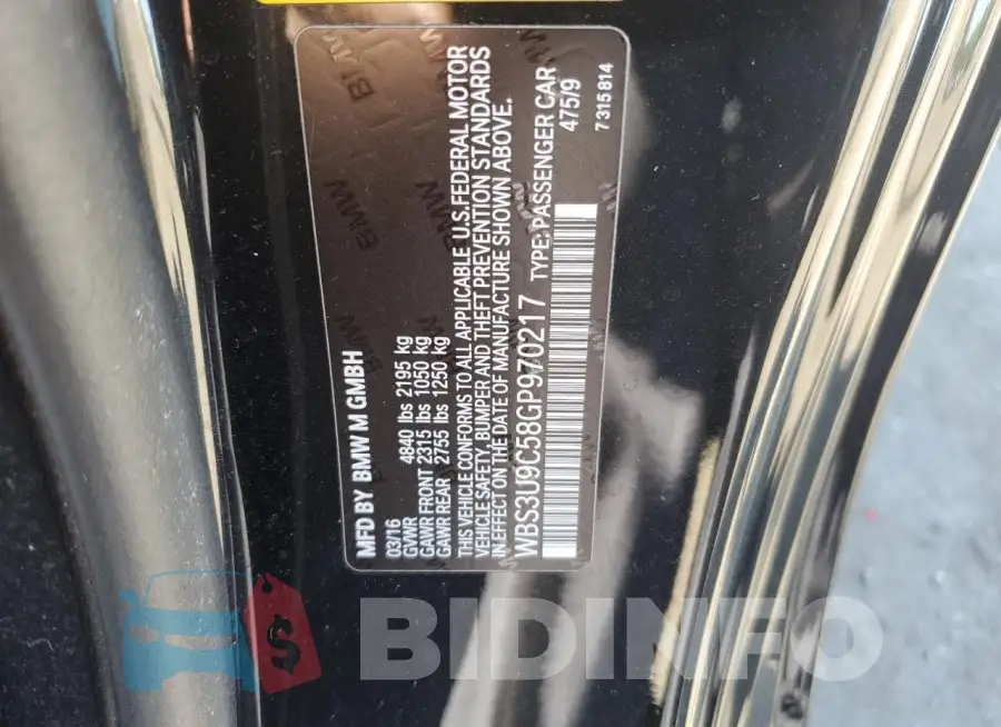 WBS3U9C58GP970217 Photo# 12