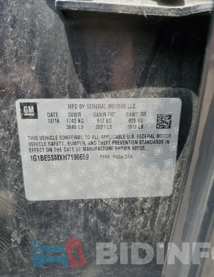 1G1BE5SMXH7196659 Photo# 12