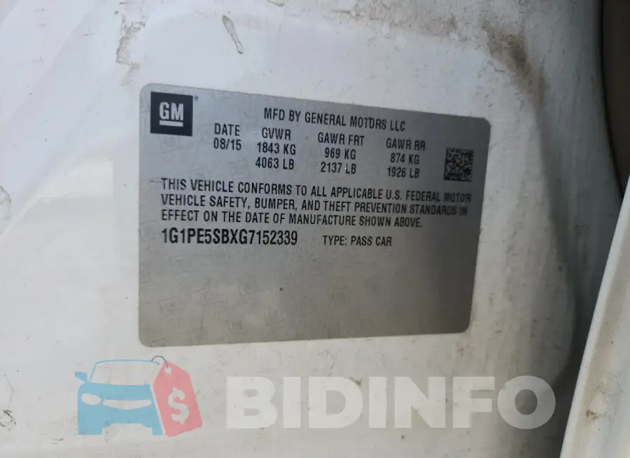 1G1PE5SBXG7152339 Photo# 12