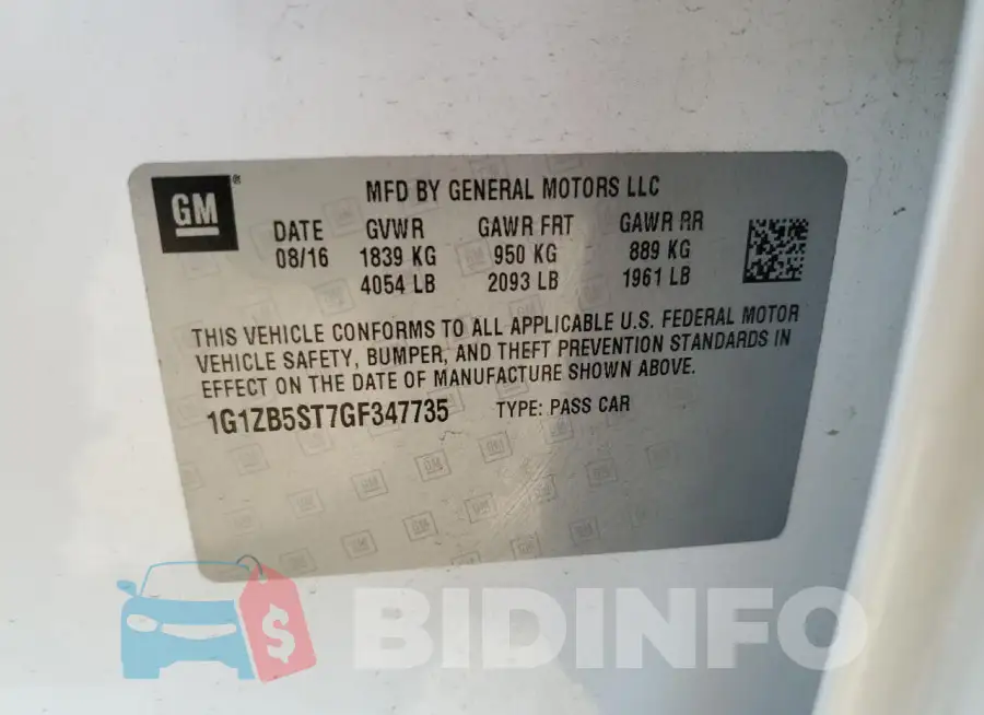 1G1ZB5ST7GF347735 Photo# 13
