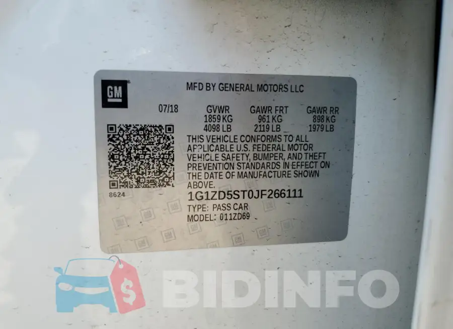 1G1ZD5ST0JF266111 Photo# 12