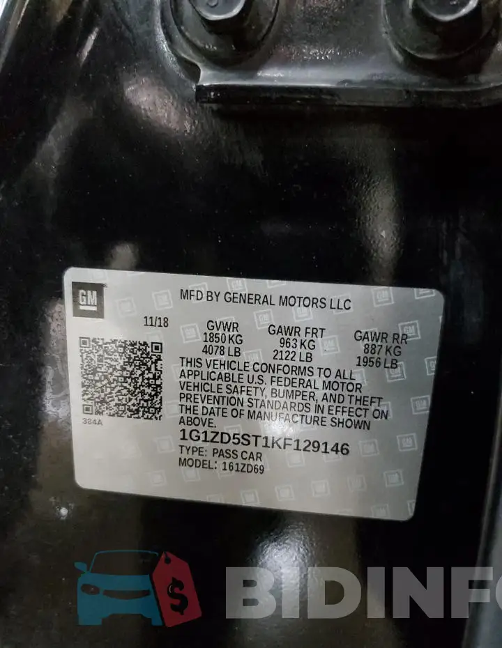 1G1ZD5ST1KF129146 Photo# 12