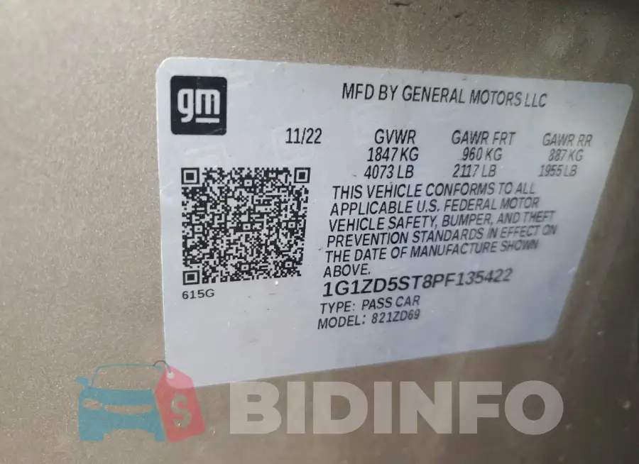 1G1ZD5ST8PF135422 Photo# 12