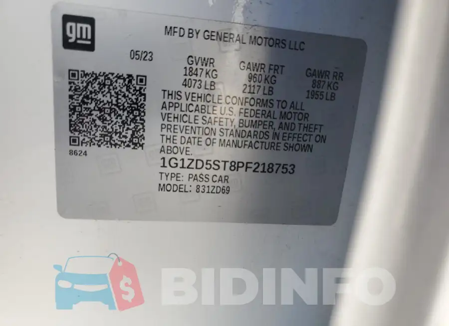 1G1ZD5ST8PF218753 Photo# 13