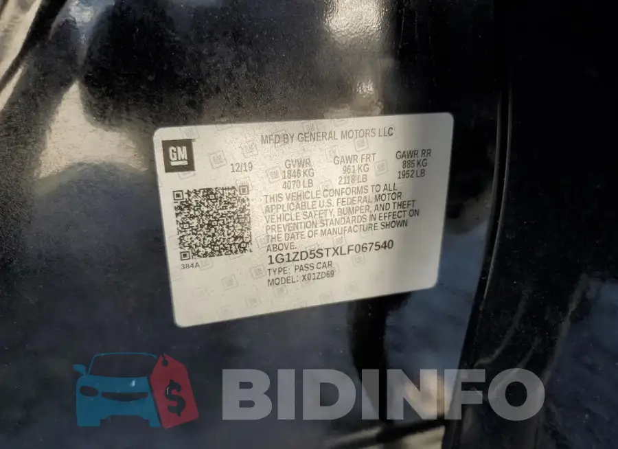 1G1ZD5STXLF067540 Photo# 12