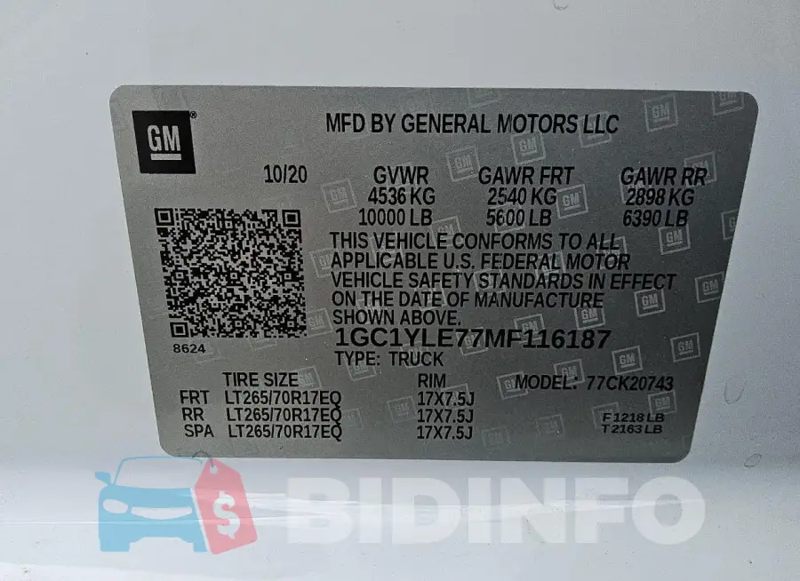 1GC1YLE77MF116187 Photo# 13