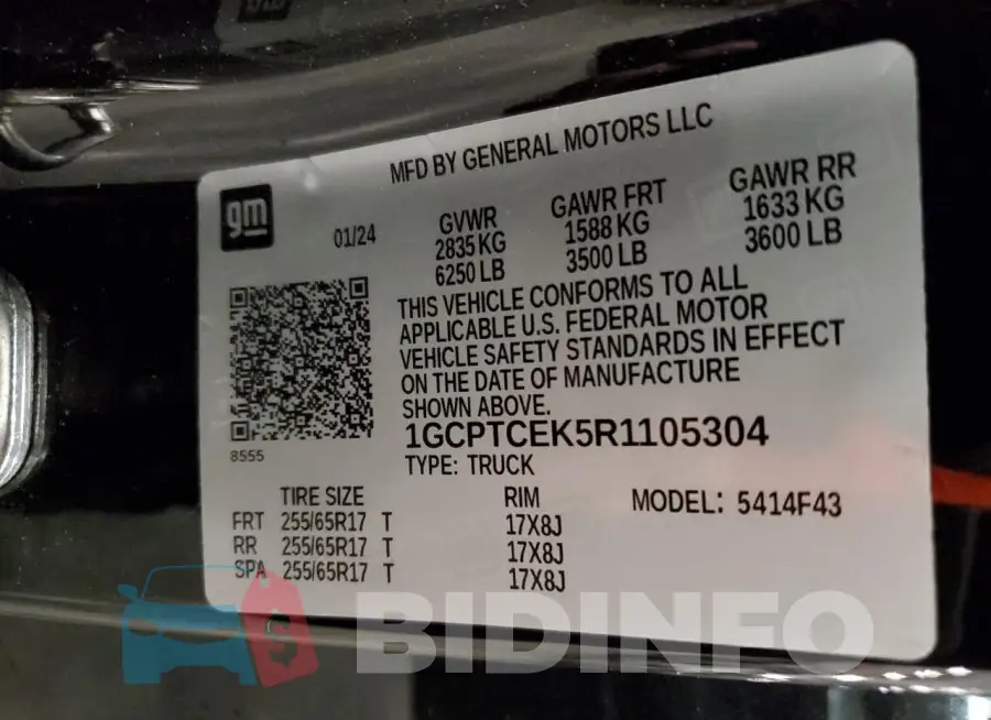 1GCPTCEK5R1105304 Photo# 12