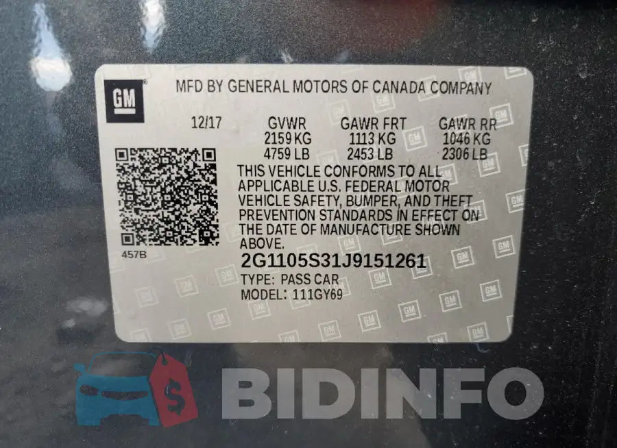 2G1105S31J9151261 Photo# 12