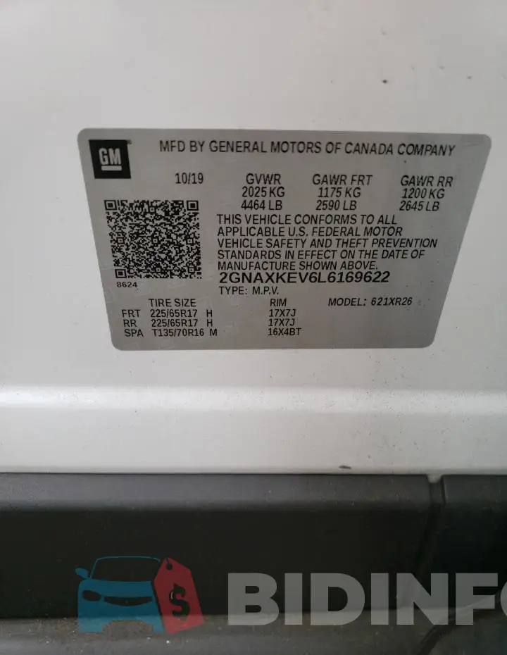 2GNAXKEV6L6169622 Photo# 14