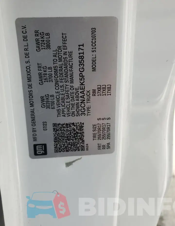 3GCNAAEK5PG358171 Photo# 13