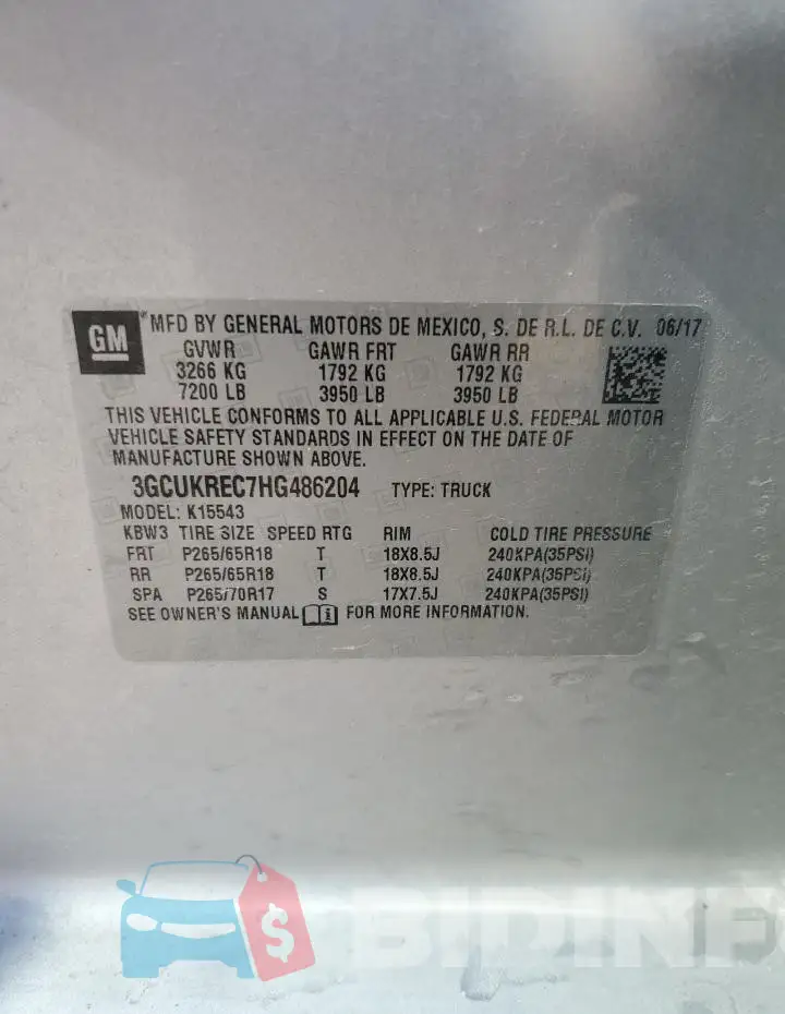 3GCUKREC7HG486204 Photo# 12